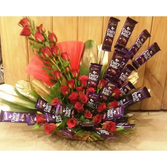 Roses Cadbury dairy milk Chocolate Bouquet